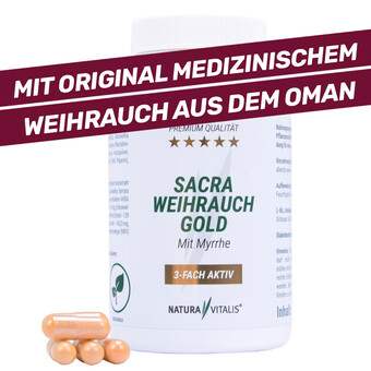 Sacra Weihrauch Gold - 120 Kapseln